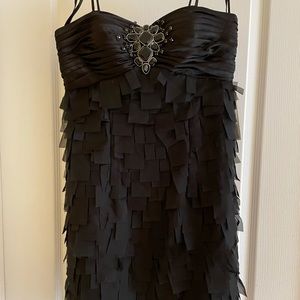 Black Fringey LM Collection Cocktail Dress